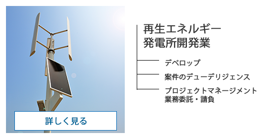 再生エネルギー発電所開発